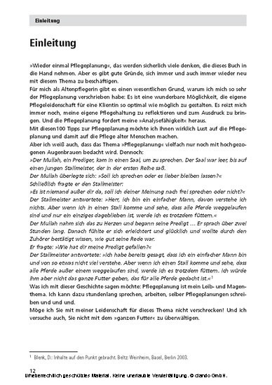 100 Tipps für die Pflegeplanung in der stationären ...