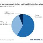Grafik zur Nachfrage nach Online- und Social Media-Spezilalisten