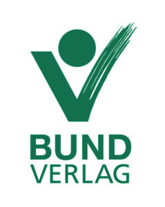 Logo Bund-Verlag grüne Kugel auf V