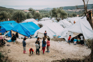 Flüchtlinglager in Zelten