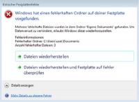 der Bot meldet einen engeblichen kritischen Festplattenfehler