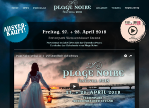 Screenshot der Festivalseite
