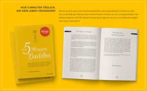 Cover und Einblick ins Buch "Dein 5 Minuten-Buddha"