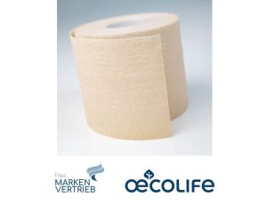 völlig ungebleichtes Toilettenpapier aus Bambus