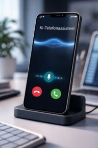 Oberfläche des KI-Assistenten auf einem Mobiltelefon
