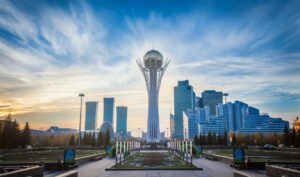 die Skyline von Astana