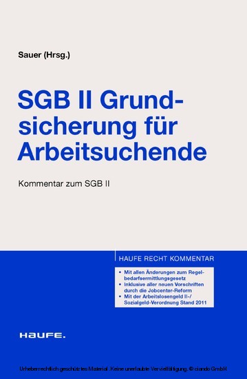 SGB II Grundsicherung für Arbeitsuchende. Haufe Recht Kommentar (Band ...