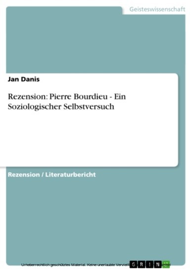Rezension Pierre Bourdieu Ein Soziologischer Selbstversuch ePUB