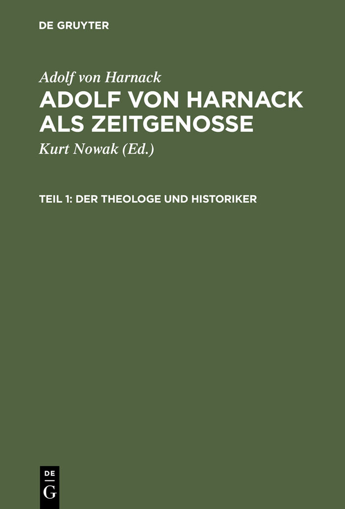 Adolf von Harnack als Zeitgenosse PDF eBook kaufen Ebooks Theologie