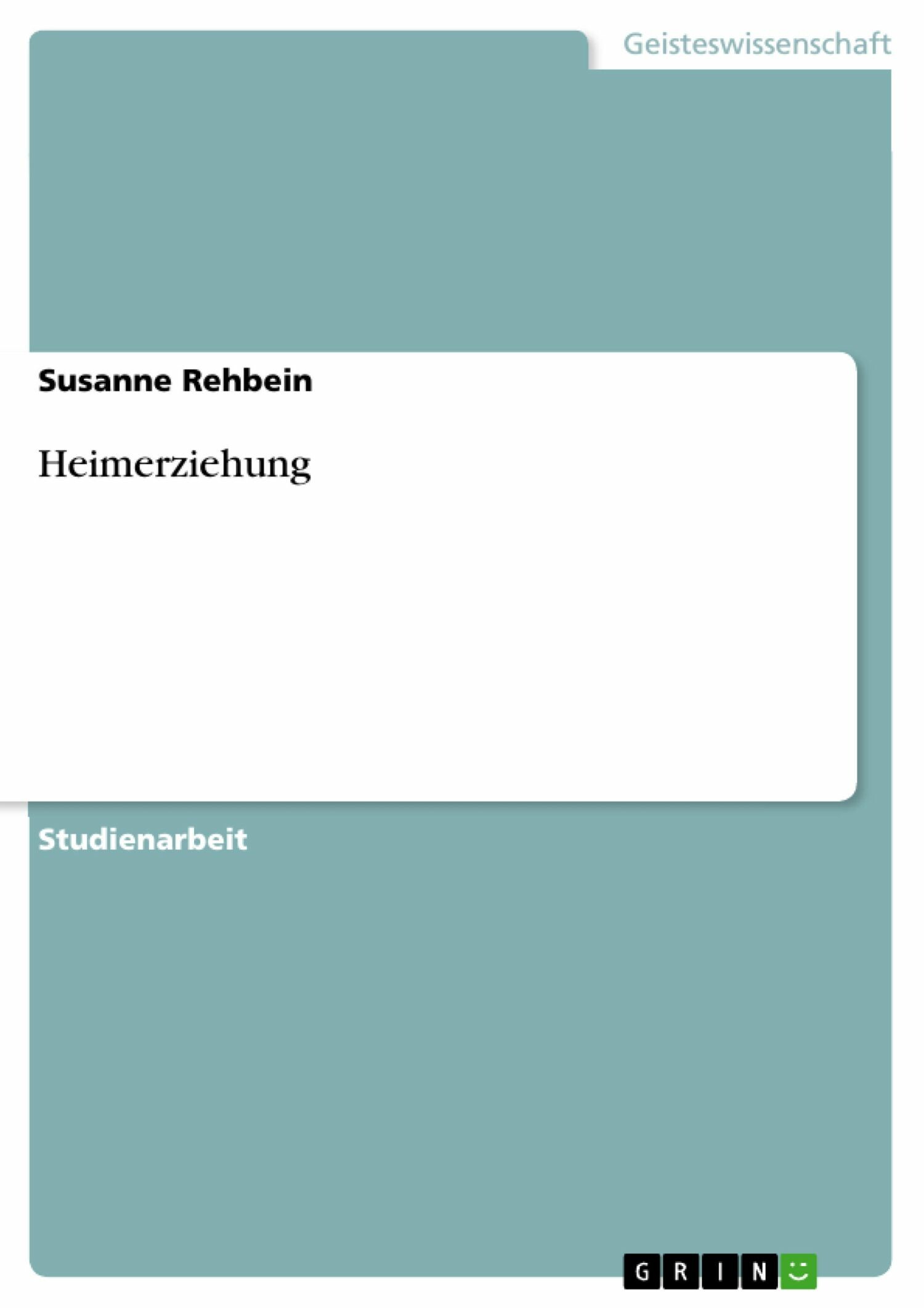 Heimerziehung - ePUB/PDF eBook kaufen | Ebooks Pädagogik ...