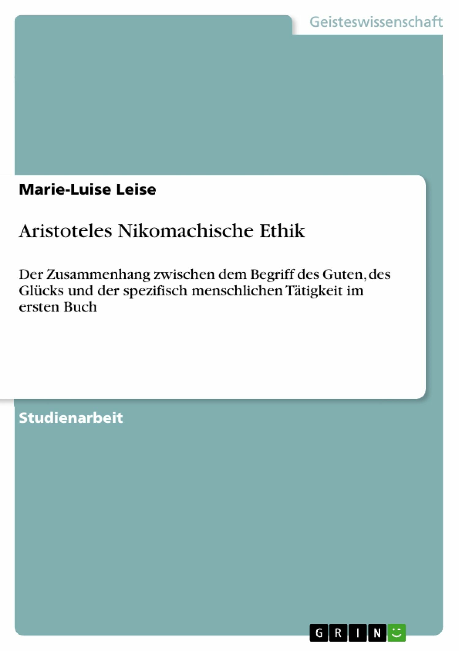 Aristoteles Nikomachische Ethik - PDF/ePUB eBook kaufen | Ebooks
