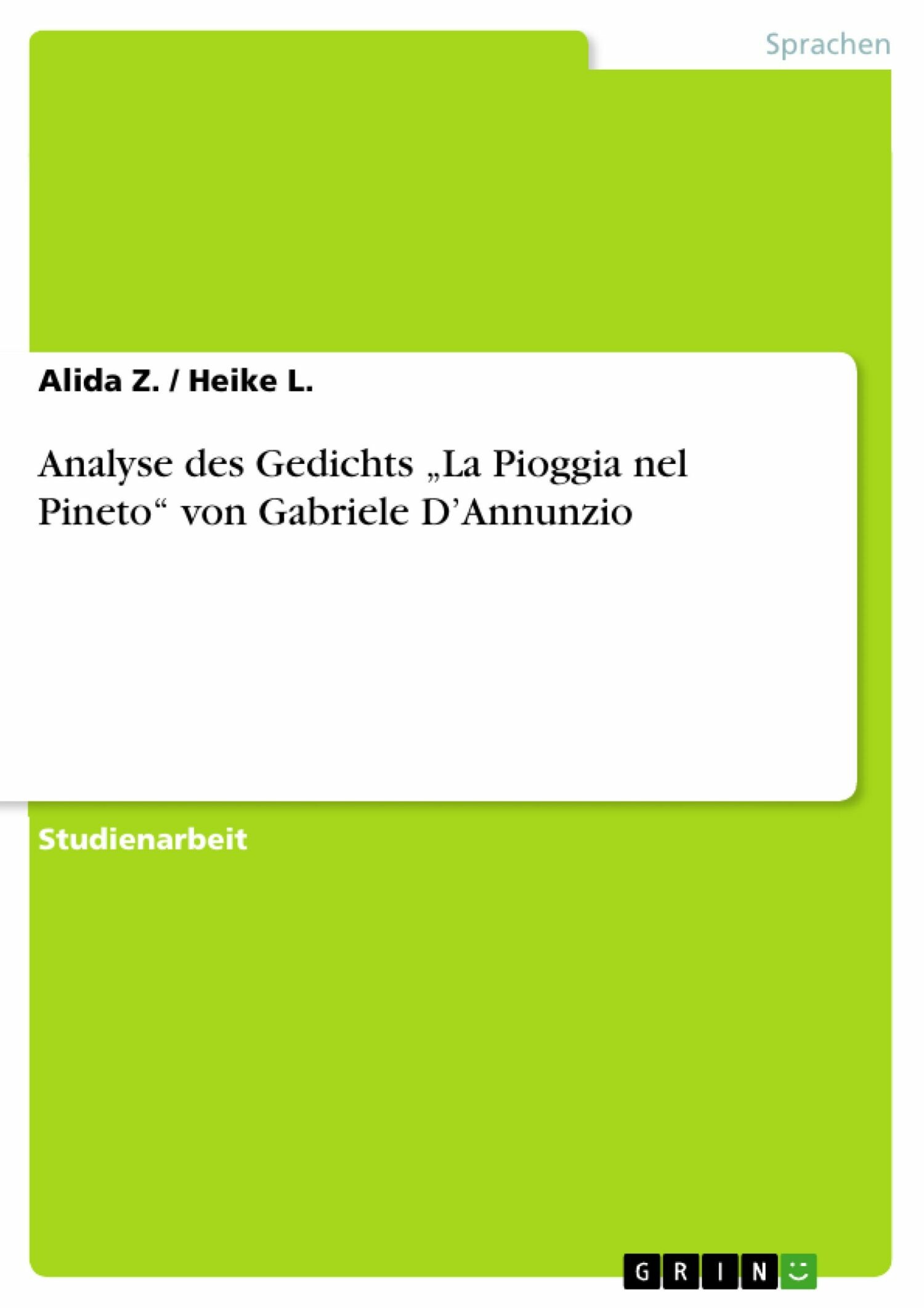 La Pioggia Nel Pineto Riassunto Pdf