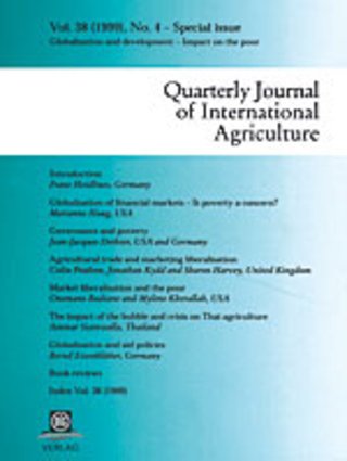 Quarterly Journal of International Agriculture Quarterly Journal of International Agriculture