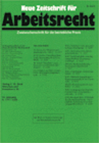 Neue Zeitschrift für Arbeitsrecht (NZA)