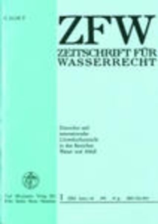 ZFW - Zeitschrift für Wasserrecht