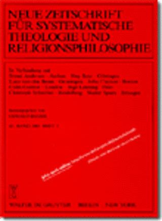 Neue Zeitschrift für Systematische Theologie und Religionsphilosophie Neue Zeitschrift für Systematische Theologie und Religionsphilosophie