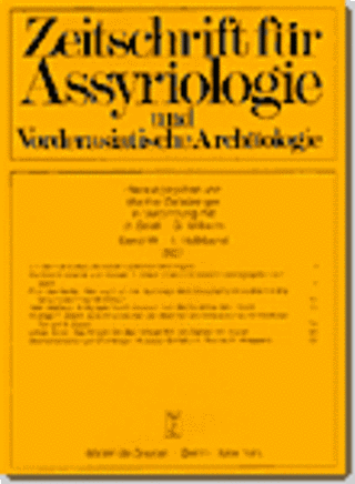 Zeitschrift für Assyriologie und Vorderasiatische Archäologie