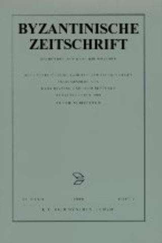 Byzantinische Zeitschrift Byzantinische Zeitschrift