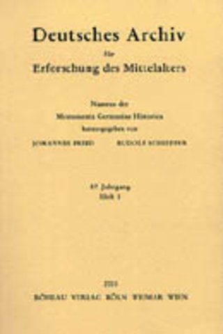 Deutsches Archiv für Erforschung des Mittelalters Deutsches Archiv für Erforschung des Mittelalters