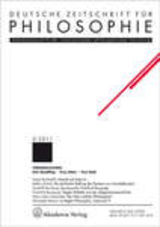Deutsche Zeitschrift für Philosophie Deutsche Zeitschrift für Philosophie
