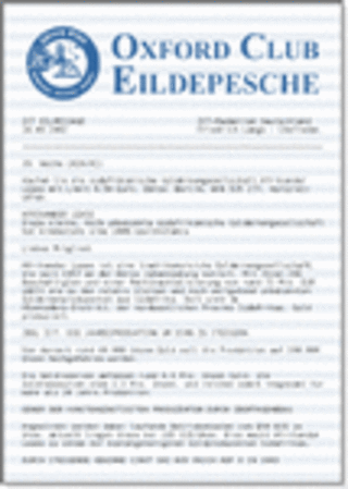 Oxford Club Eil-Depesche