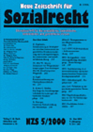 Neue Zeitschrift für Sozialrecht (NZS)