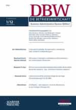 DBW - Die Betriebswirtschaft DBW - Die Betriebswirtschaft