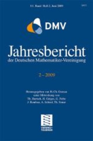 Jahresbericht der Deutschen Mathematikervereinigung (DMV) Jahresbericht der Deutschen Mathematikervereinigung (DMV)