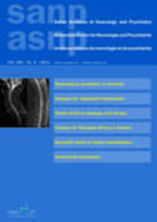 Schweizer Archiv für Neurologie und Psychiatrie Schweizer Archiv für Neurologie und Psychiatrie