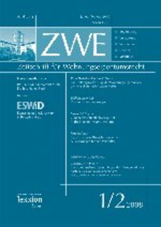 Zeitschrift für Wohnungseigentumsrecht