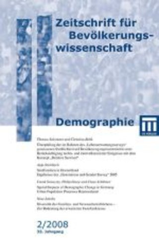 Zeitschrift für Bevölkerungswissenschaft Zeitschrift für Bevölkerungswissenschaft