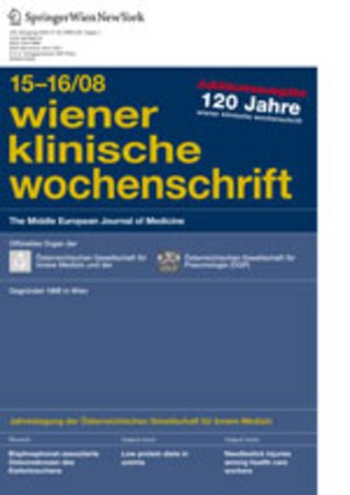 Wiener klinische Wochenschrift Wiener klinische Wochenschrift