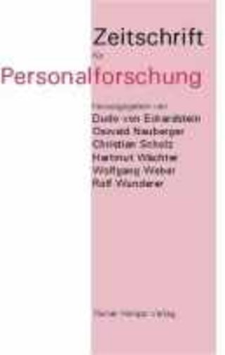 Zeitschrift für Personalforschung Zeitschrift für Personalforschung