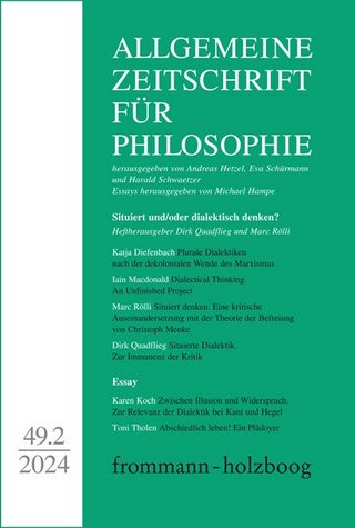 Allgemeine Zeitschrift für Philosophie Allgemeine Zeitschrift für Philosophie