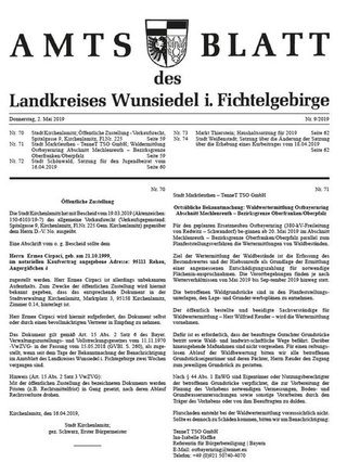 Amtsblatt des Landkreises Wunsiedel i.Fichtelgebirge