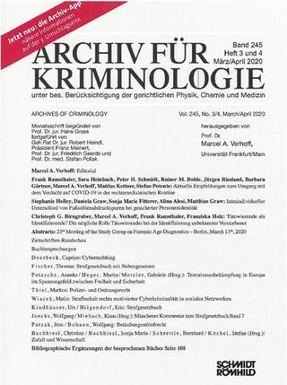 Archiv für Kriminologie