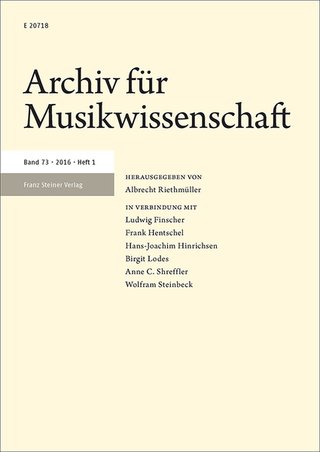 Archiv fuer Musikwissenschaft Archiv fuer Musikwissenschaft