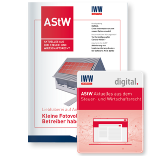 AStW Aktuelles aus dem Steuer- und Wirtschaftsrecht AStW Aktuelles aus dem Steuer- und Wirtschaftsrecht