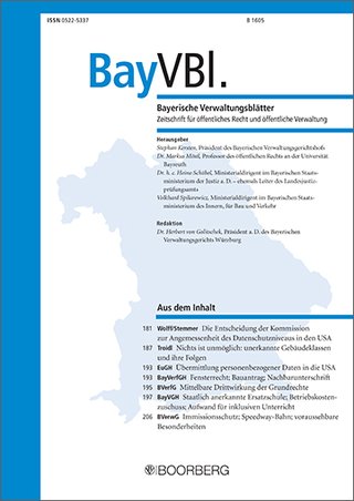 BayVBl. – Bayerische Verwaltungsblätter BayVBl. – Bayerische Verwaltungsblätter