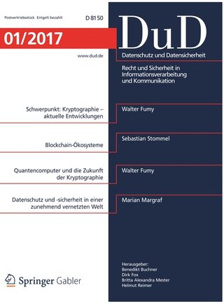 Datenschutz und Datensicherheit Datenschutz und Datensicherheit