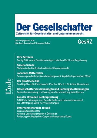 Der Gesellschafter - GesRZ Der Gesellschafter - GesRZ