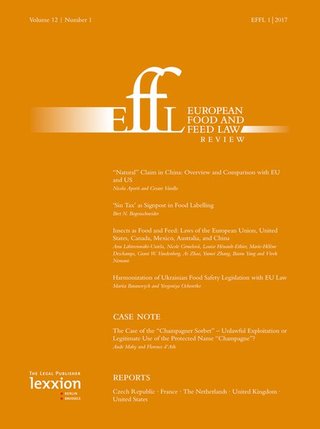 European Food and Feed Law Review - EFFL European Food and Feed Law Review - EFFL