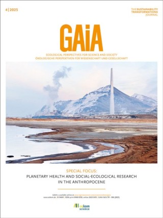 GAIA – Ecological Perspectives for Science and Society GAIA – Ecological Perspectives for Science and Society