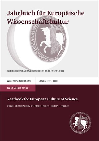 Jahrbuch für Europäische Wissenschaftskultur Jahrbuch für Europäische Wissenschaftskultur