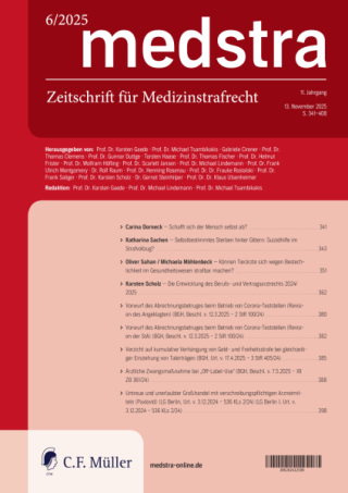 medstra – Zeitschrift für Medizinstrafrecht medstra – Zeitschrift für Medizinstrafrecht