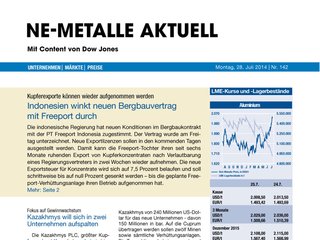 NE-Metalle Aktuell NE-Metalle Aktuell