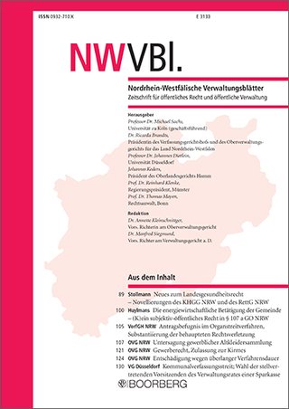 Nordrhein-Westfälische Verwaltungsblätter