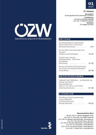 Österreichische Zeitschrift für Wirtschaftsrecht