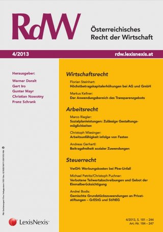 RdW - Österreichisches Recht der Wirtschaft