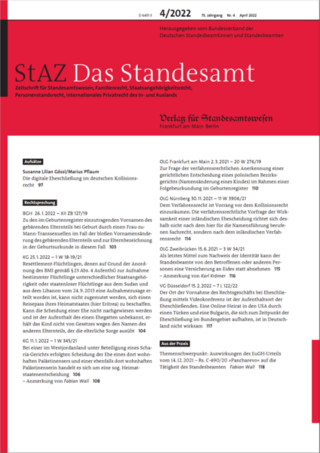 StAZ Das Standesamt